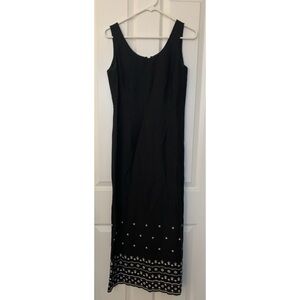 Vintage Laura Ashley Embroidered Sleeveless Dress Women’s Size 6